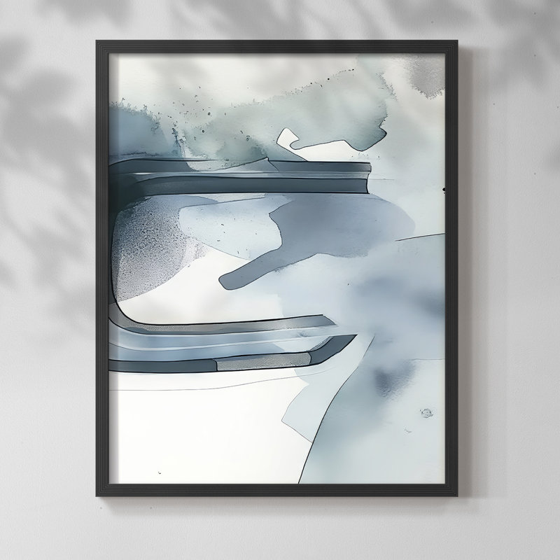 "ABSTRACT Series DCCXII" par J Paul, Noir, H 15 po x l 12 po