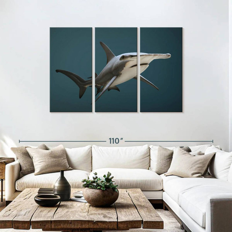 Great Hammerhead Shark, 48" H x 74" W