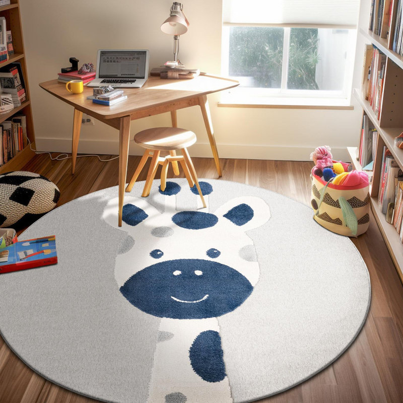 Unique Loom Evermoor Whimsy Kids Rug, Round 5'1"