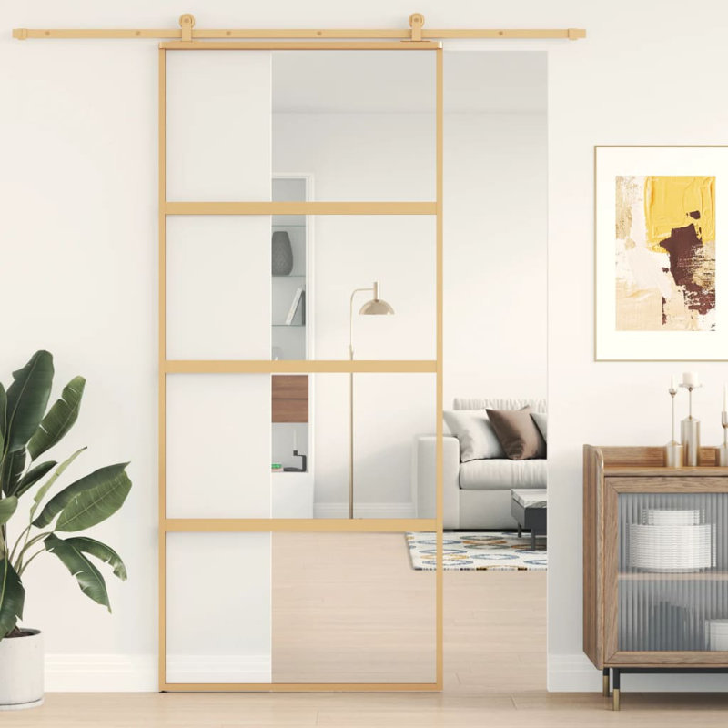 Birgitta Sliding Door, 90cm W x 205cm H, Gold