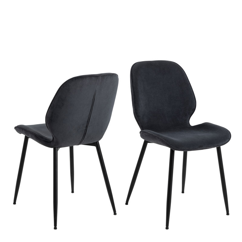 Mangesh 46.5cm H Upholstered Parsons Chair, Anthracite