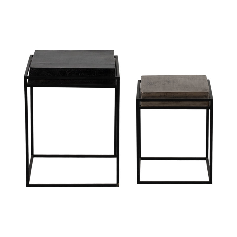 Set of Two Metal Nested Side Accent Tables