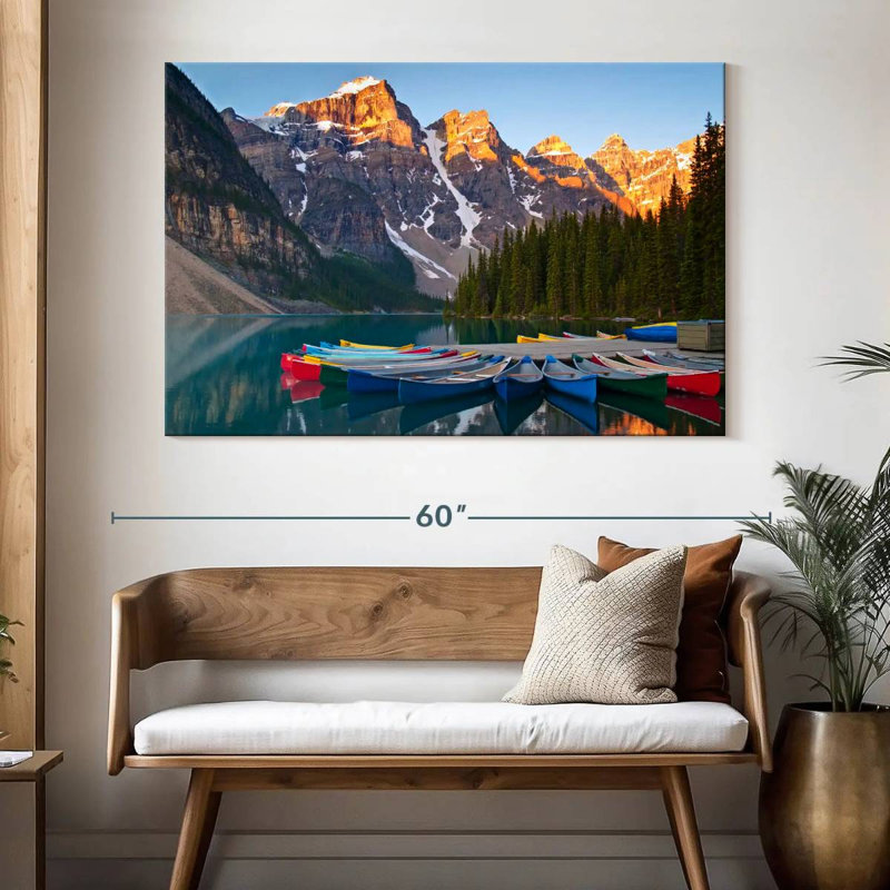 Canots Senne dans le parc national Banff, H 34 po x l 51 po