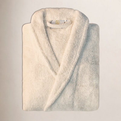 Peignoir mi-mollet en ratine 100 % coton avec poches Finnian