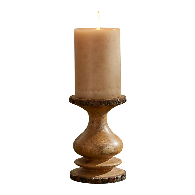 Wood Tabletop Pillar, 7" H x 4.75" W x 4.75" D