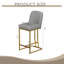 Ensemble de 2 chaises de bar de style moderne avec une conception simple, des tabourets hauts confortables au design créatif et des chaises de salle à manger flexibles convenant aux bars, aux restaurants ou aux comptoirs de cuisine-112249124
