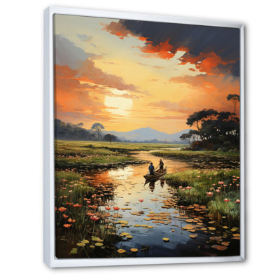 Vietnam River Delta Sunset II sur impression sur toile