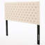 Tête de lit beige contemporaine pour grand lit, revêtement en tissu de style moderne entièrement rembourré, rehausse la chambre à coucher, assemblage requis-1492223020