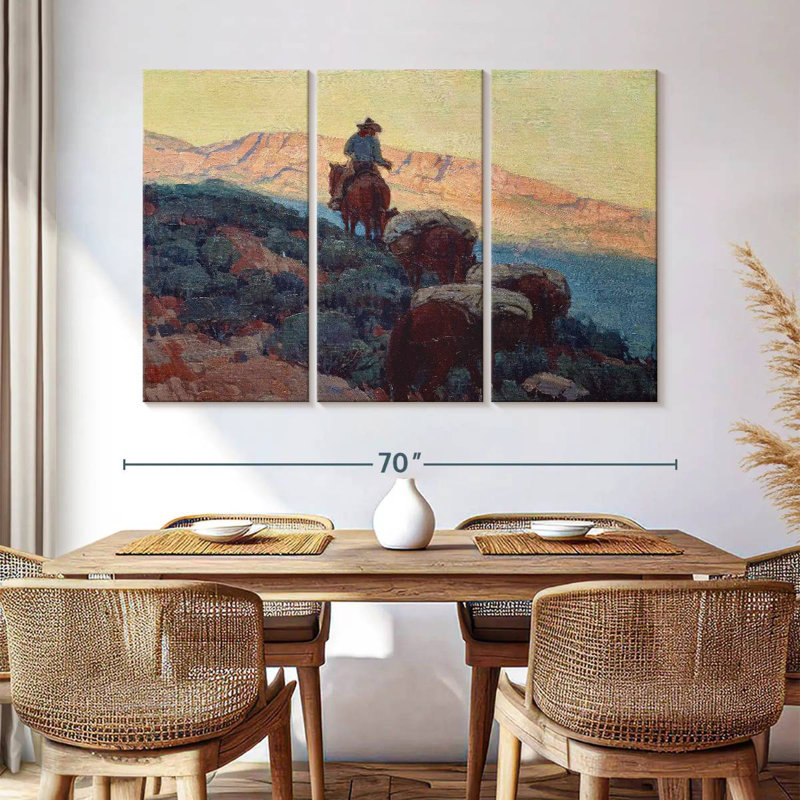 Lelar Cowboy On The Trail, 42" H x 65" W
