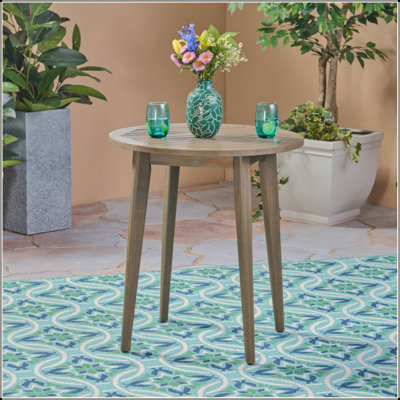 Table bistro charmante pour l'extérieur en bois d'acacia