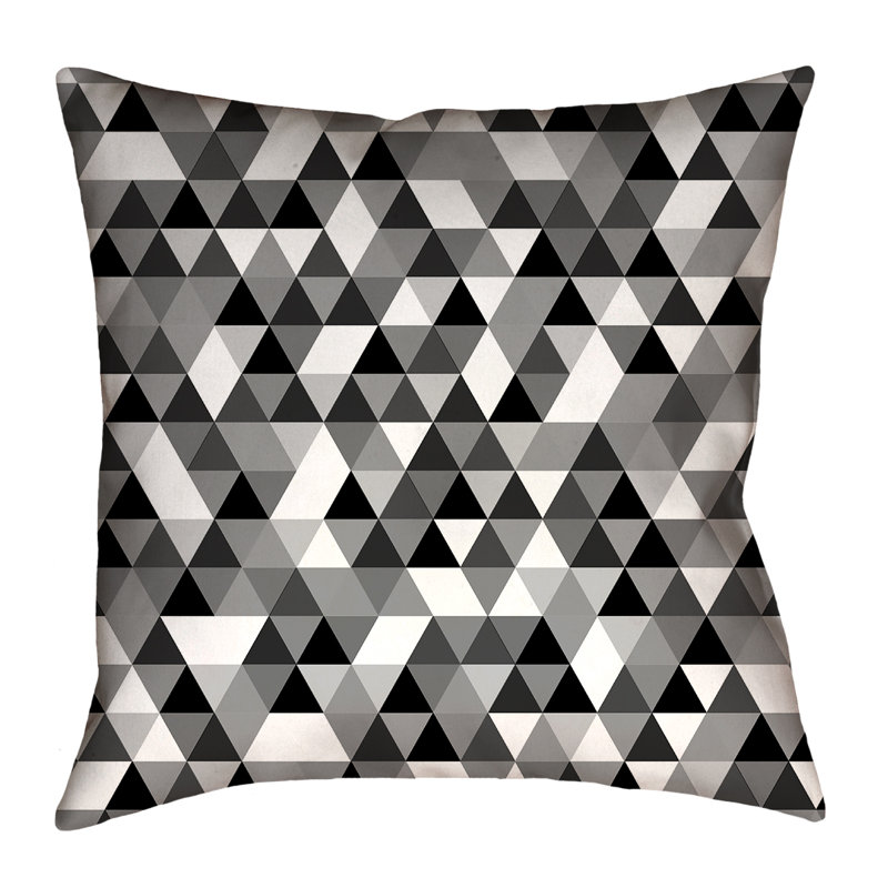 Housse de coussin Katelyn Elizabeth, 14 po x 14 po, Sergé de coton, Noir