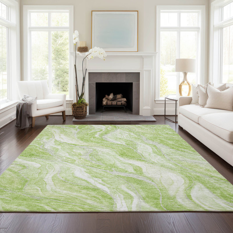 Karsyn Washable Abstract Indoor / Outdoor Rug, Rectangle 5' x 7'6"