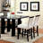 Set of 2 Chairs Black And White Leatherette Beautiful Padded Counter Height Chairs Slit Back Design Kitchen Dining Room Furniture