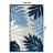 Palm Ivory/Navy Indoor/Outdoor High-Low Area Rug-327138710-327138712