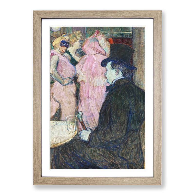 Maxime Dethomas by Henri de Toulouse-Lautrec - Picture Frame Painting, 48cm H x 36cm W x 2cm D, Oak Framed