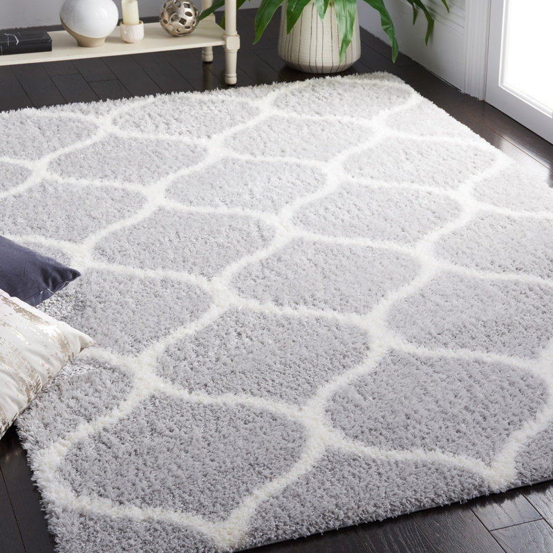 Fleuriane Tahoe Shag Performance Geometric Rug, Rectangle 4' x 6'