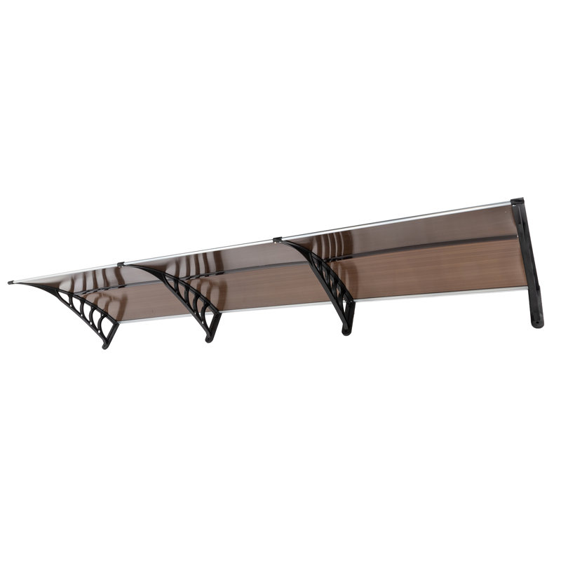 Household Front Door Window Awning Canopy , Polycarbonate Rain Cover With Abs Brackets, Waterproof Sunshade For Home Exterior