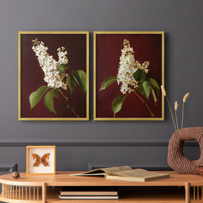 Série FLORAL CXCIX - Reproduction encadrée de qualité supérieure - prête à être accrochée - aucun clou requis - aucun clou requis