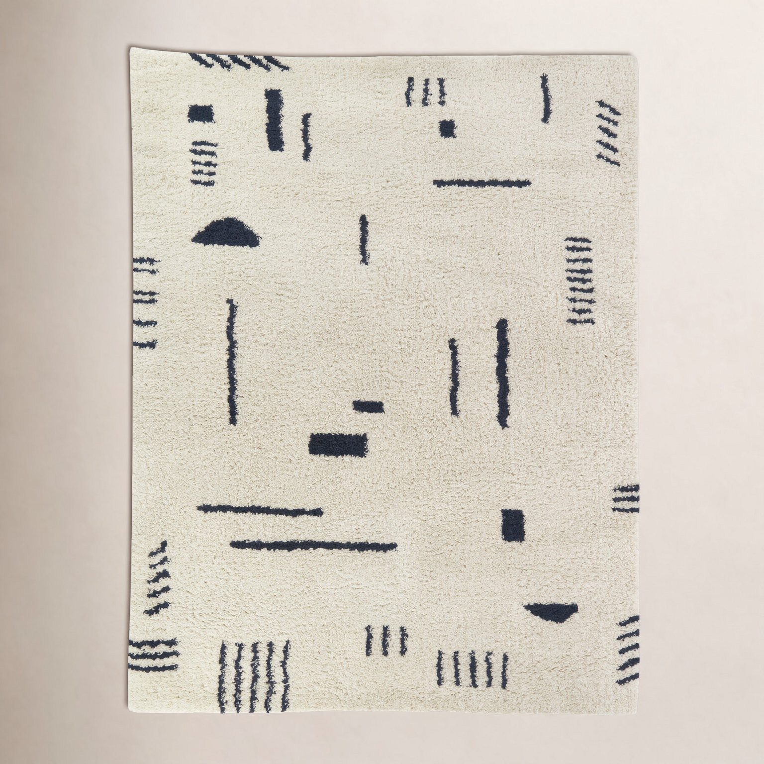 Morin Geometric Shag Rug, Rectangle 5'3" x 7'