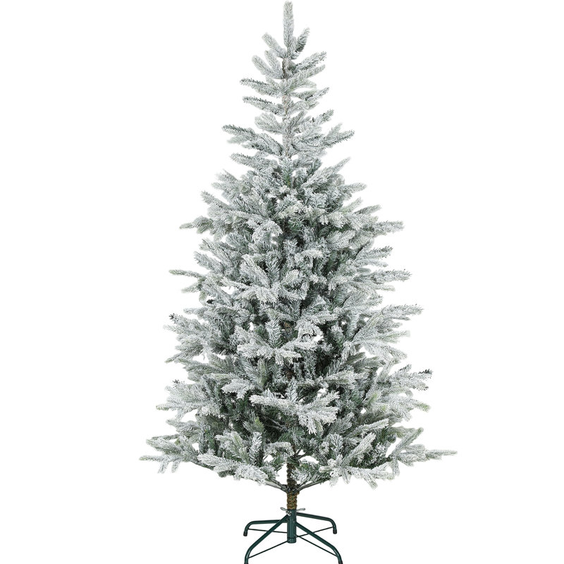 Arbre de Noël artificiel givré 6 pi avec branches réalistes