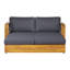 Lit de jour double en bois d'acacia organique moderne Ceylon-130797344