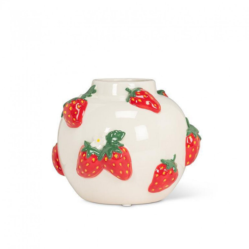 Rond avec vase à fraises