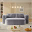 Canapé 78,7 "moderne 2 en 1 pliable avec couverture fonctionnelle et 2 coussins moelleux, canapé en velours côtelé moelleux confortable, canapé-lit convertible, canapé à siège profond pour le salon, la chambre à coucher-1219584648