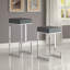 Tabouret de bar rembourré gris et chrome-170104448-170104461