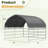 12'x12' Livestock Portable Shelter, Heavy Duty Round Style Canopy, Gray-121652587-121652589