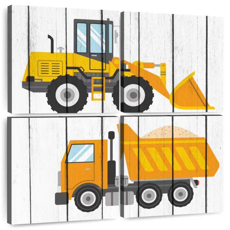 Ashelle tracteur et camions I, H 57 po x l 57 po