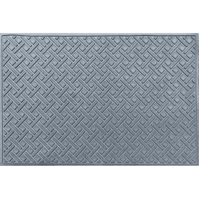 Lattice 3'x5' Indoor/Outdoor Door Mat - Medium Gray - 35x59