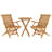 Wiltrudis 2 - Person Teak Wood Patio Dining Set