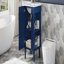 Meuble-lavabo de 20 po avec lavabo en céramique, ensemble de meuble-lavabo simple autoportant avec porte à fermeture douce, poignées chic en demi-lune-750194915