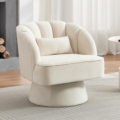 Upholstered Swivel Lounge Chair