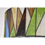 Ventilateur de plafond Delvis noir avec abat-jour en verre multicolore Tiffany