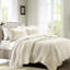 Couette 3 pièces pour lit double/queen, détails festonnés, rembourrage, tissu en microfibre, ajoute une touche de confort et d'élégance à votre chambre.