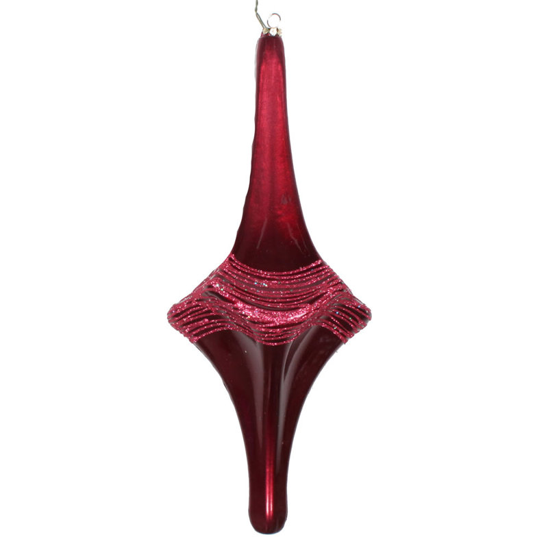 Ornement de Noël bonbon scintillant, Rouge