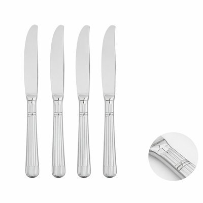 Cutlery Sets Stainless Steel 18/8 Dinner Knife 4pc Set Catering Papyrus