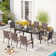 Alyah Rectangular 8 - Person 84" Long Dining Set with Cushions