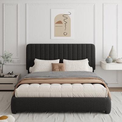 Haden Upholstered Platform Bed Frame with Adjustable Headboard