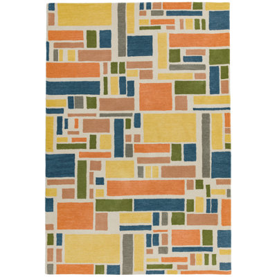 Jessamine Geometric Wool Hand Tufted Area Rug
