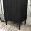 Meuble-lavabo moderne noir de 24 po avec lavabo en céramique blanche, portes à fermeture douce et structure autoportante pour plus de stabilité-246934026-246934031
