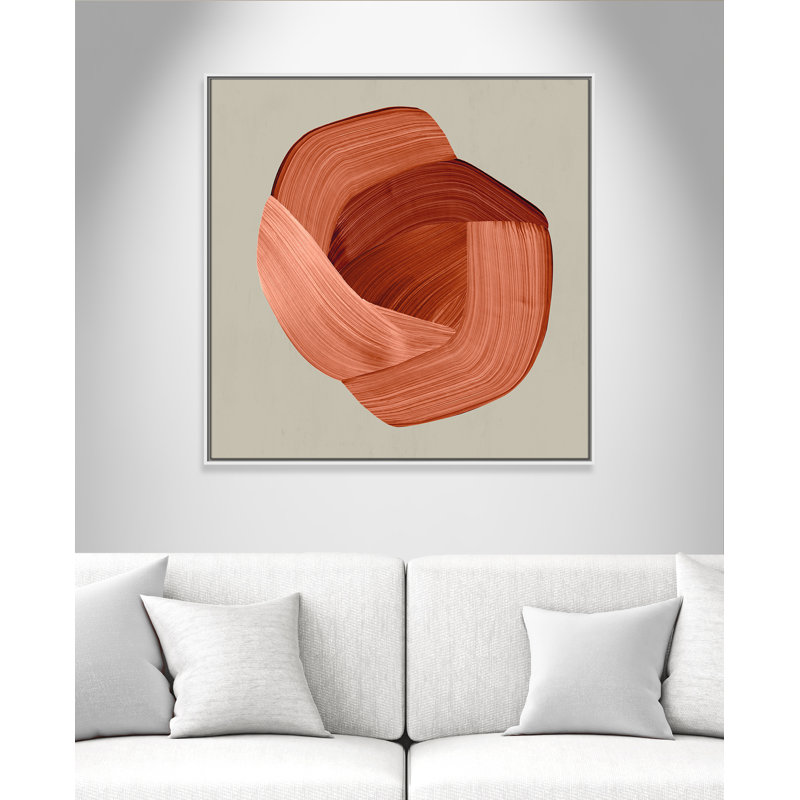 Crema, 37.5" H x 37.5" W x 2" D, White Framed