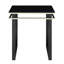 Ensemble de tables basses et tables de bout noires 3 pièces Tables de bout en verre trempé
