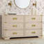 Paris 6 Drawer Dresser, Whitewash Ash
