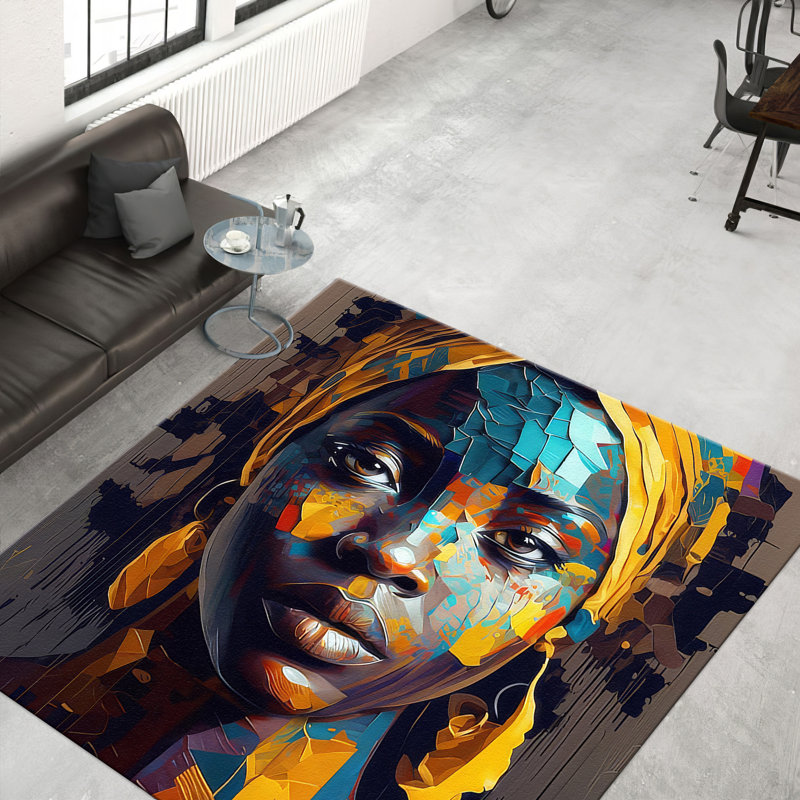 Exquisite Non Woven Soft Type Printed Rug with Intricate Floral Pattern for a Touch of Elegance in Your Living Room or Bedroom