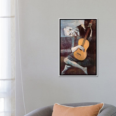 «The Old Guitarist» par Pablo Picasso, reproduction d'art sur toile tendue