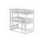 Lit superposé simple en bois d'hévéa simple avec échelles et conception amovible pour plus d'espace et de polyvalence, blanc-1678630233