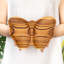 Assiette en bois de teck Butterfly