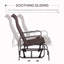 Fauteuil berçant d'extérieur confortable avec balancement doux, design léger pour se détendre sur la terrasse ou dans le jardin, brun-174525910